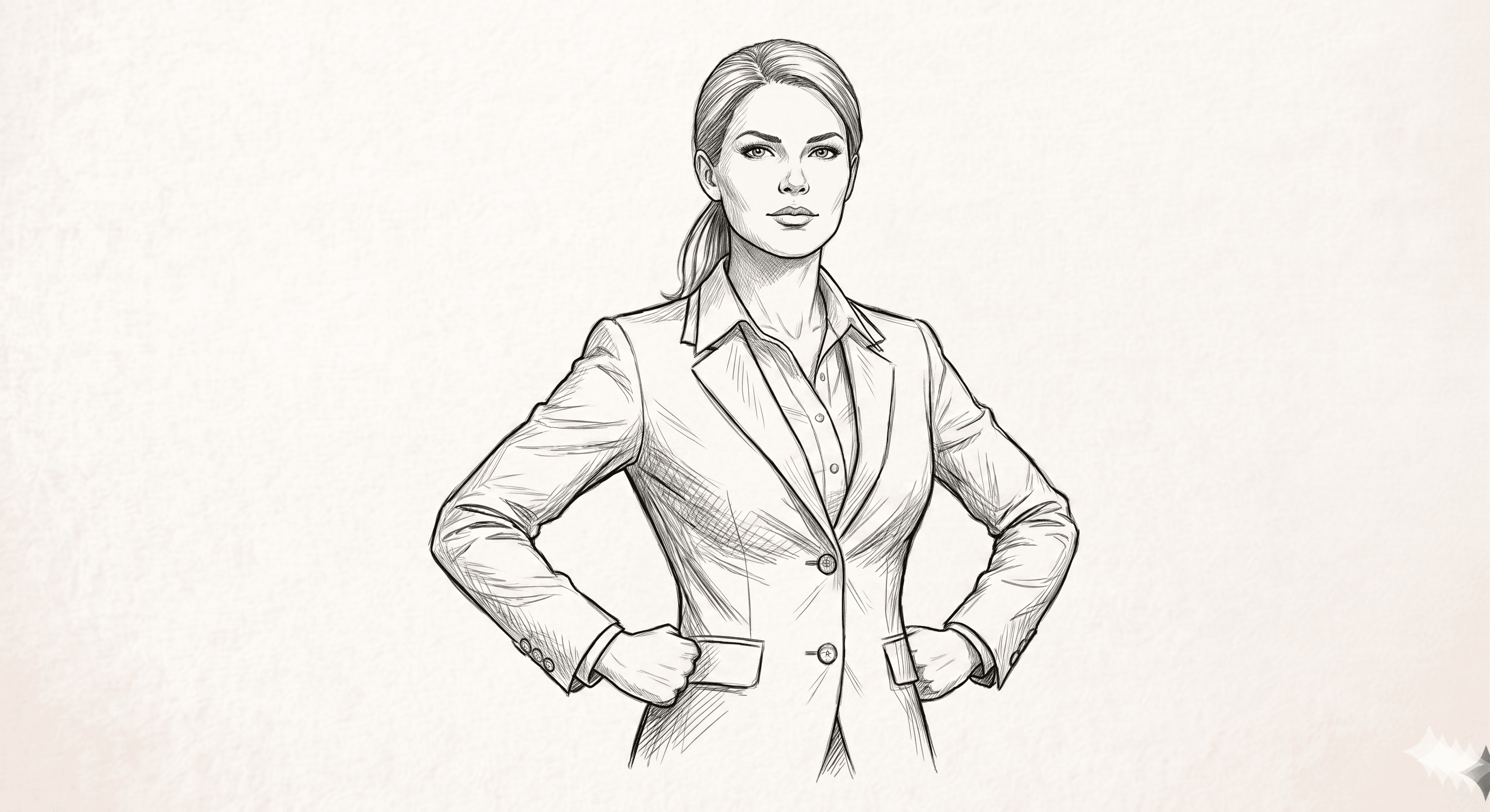 Confident professional standing tall after landing the role